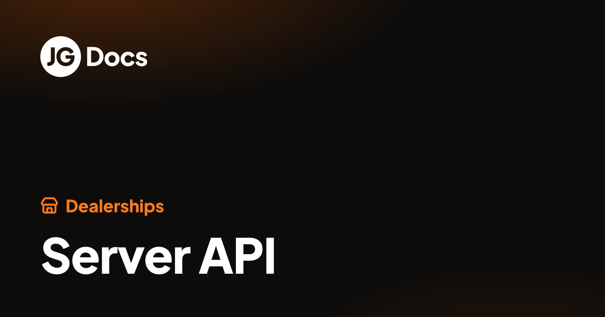 Server API | JG Scripts Docs