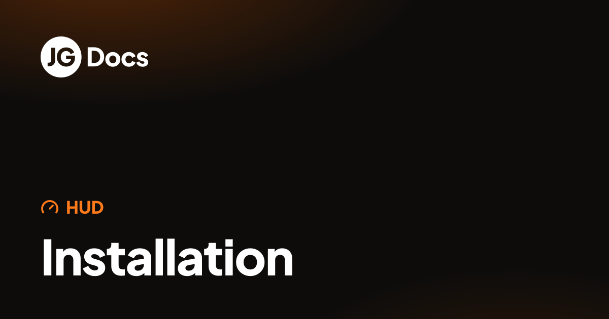 Installation | JG Scripts Docs